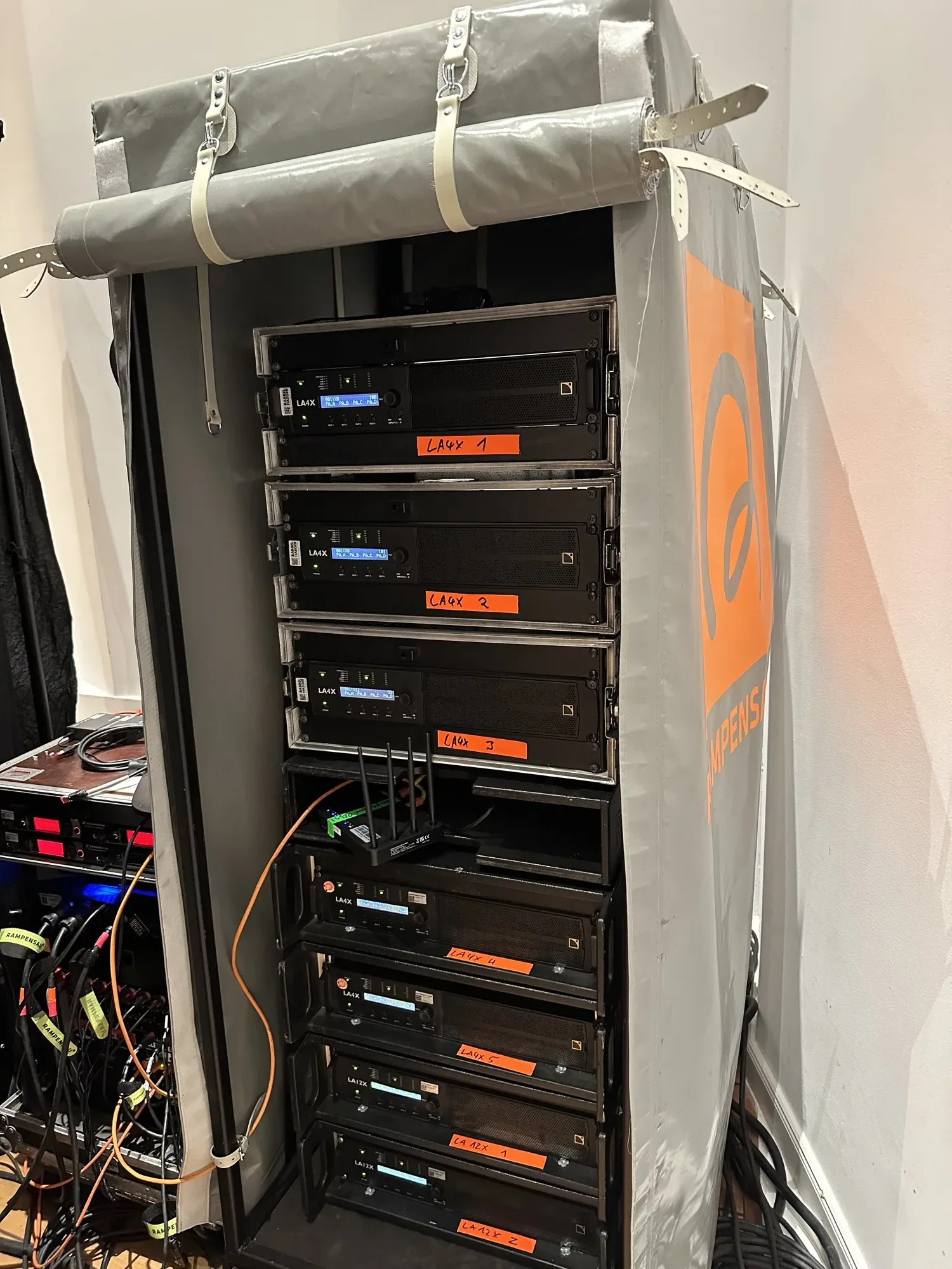 L-Acoustics amplifier rack