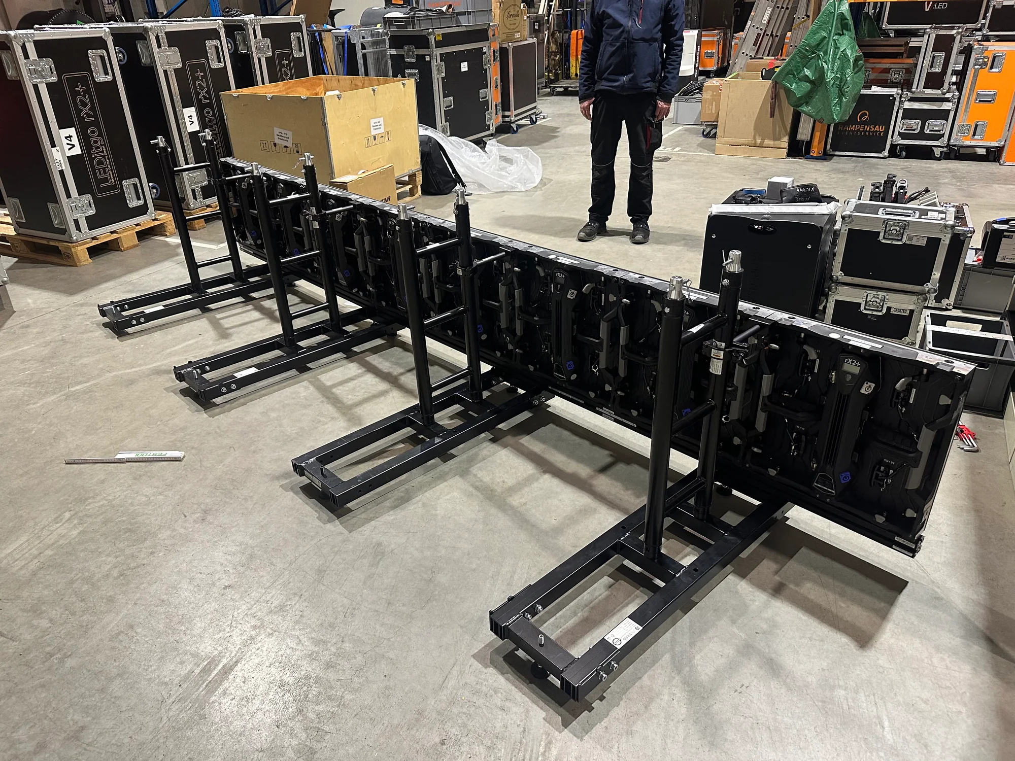 Vorbereitung der LED-Module in der Werkstatt